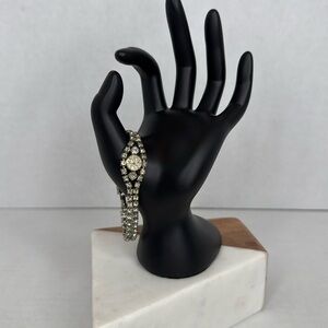 VINTAGE BRACELET CLEAR RHINESTONE BRACELET ANTIQUE COLLECTIBLE lot C4